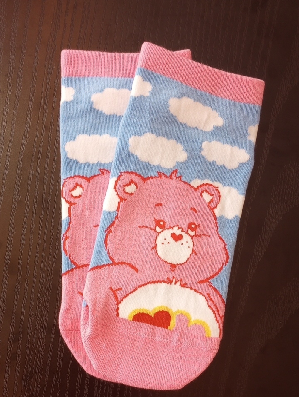 Pink Bear Cloud Care Bears Crew Ankle Socks